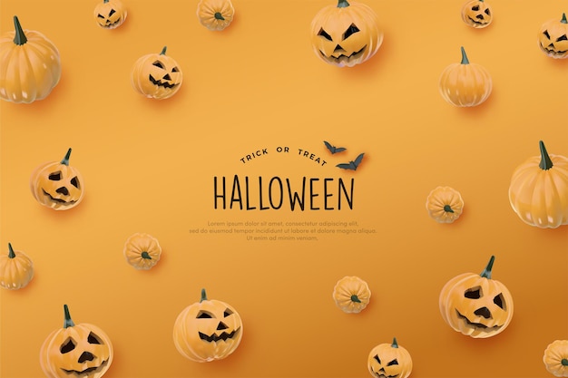 Baner na Halloween z dyniami