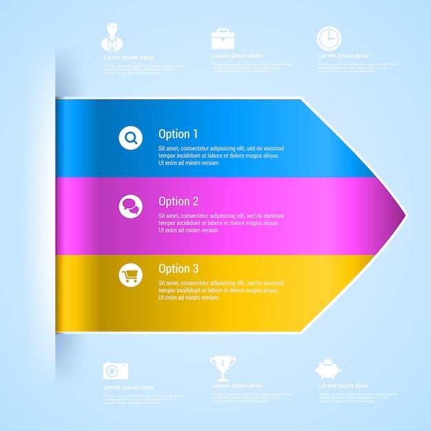 Baner Opcji Infografiki.