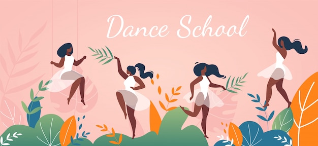 Baner reklamowy szkoły tańca lub choreografii