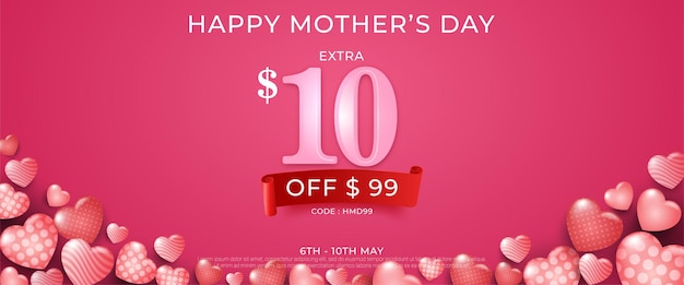 Baner Sprzedaży Dnia Matki Z Dodatkową Zniżką