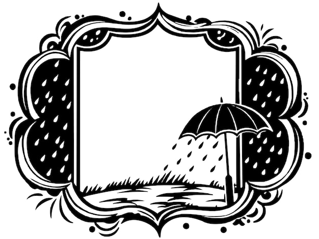 Baner Sprzedaży Monsunowej Lub Ramka Pogody Monsunowej Z Przestrzenią Do Kopiowania