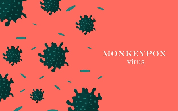 Baner Z Wirusami Ospy Małp Informujący O Rozprzestrzenianiu Się Choroby
