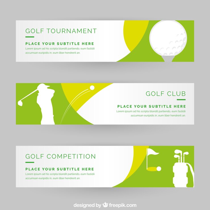 Wektor banery golfowe