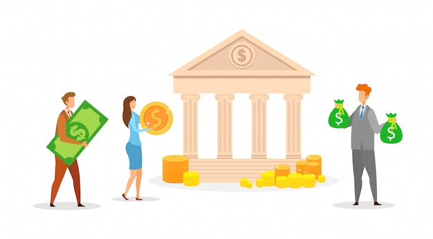 Bankowość, Ilustracji Wektorowych Transakcji Gotówkowych