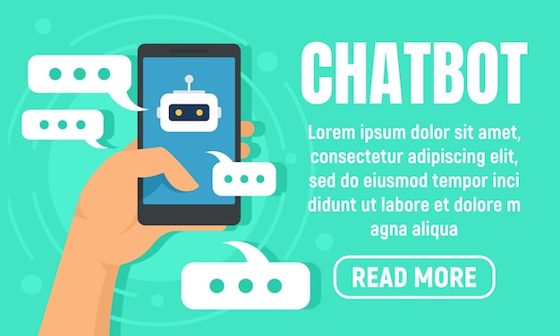 Banner Chatbot Na Smartfony, Płaski