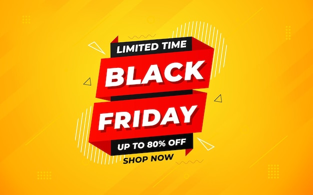 Banner Czarnego Piątku Specjalny projekt oferty zniżki Produkt zniżki festiwalowy projekt banera Black Friday Sale set Flat Vector Ilustracja