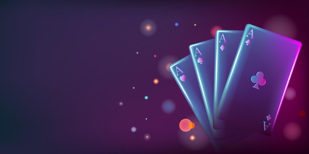 Banner kasyna Zakład karty gry Zatwierdzenie klubu pokera Czarne hazard luksusowe puste tło Hazard rozrywka VIP Vegas tapeta Gracz Blackjack Wektor 3d świecące tło