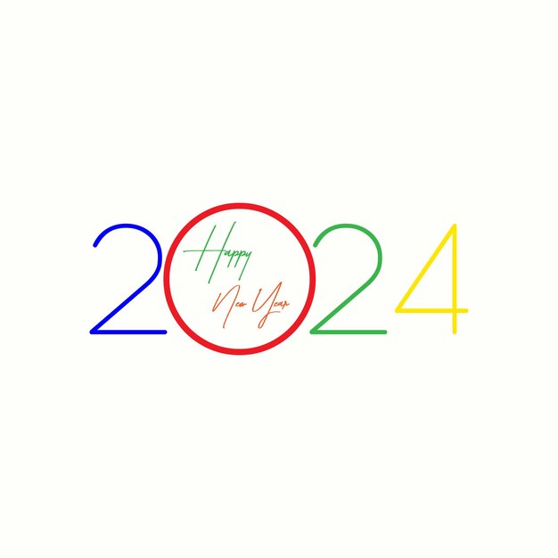 Plik wektorowy banner nowego roku 2024