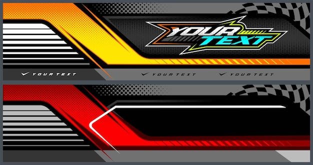 Banner Racing Bacground pełny wektor