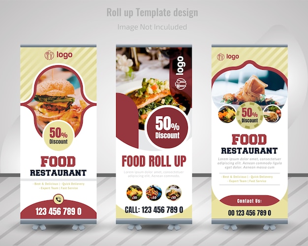 Banner Roll Up Roll Food Dla Restauracji