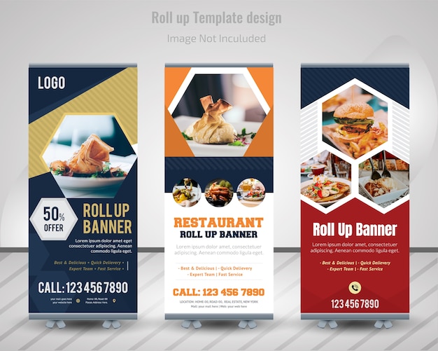 Banner Roll Up Roll Food Dla Restauracji