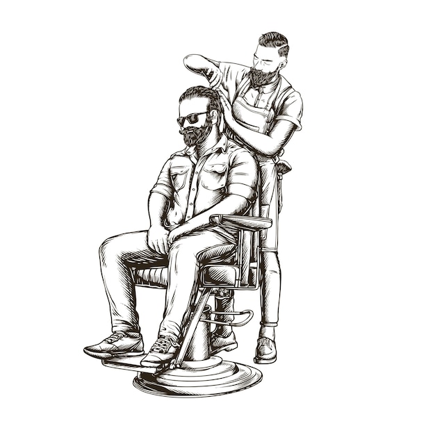 Plik wektorowy barber vintage ilustracji