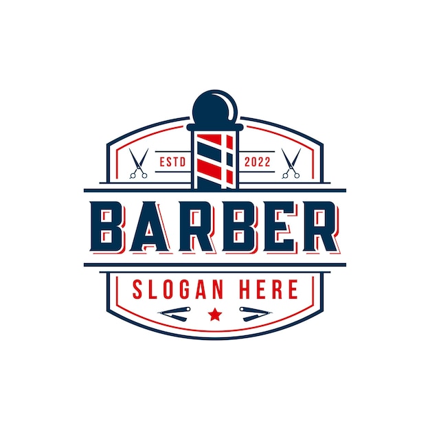 Barbershop Retro Vintage Logo