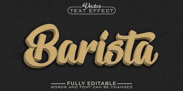 Barista Coffee Edytowalny Szablon Efektu Tekstowego