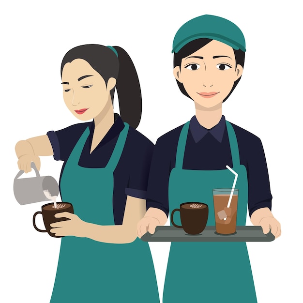 Plik wektorowy barista kawiarnia ilustracja wektorowa