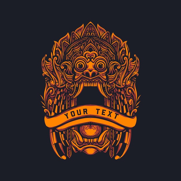 Barong Bali Ilustracja