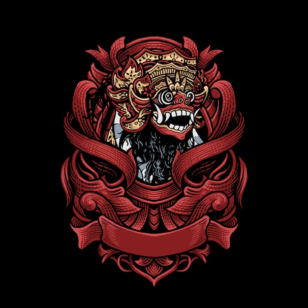 Barong Ornament Ilustracja wektorowa sztuki