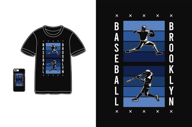 Baseball Brooklyn, Makieta Sylwetki T-shirtów