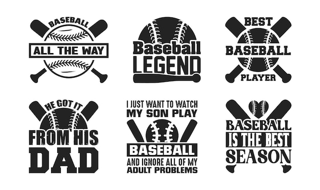 Baseball T Shirt Design Bundle Baseball Shirt Vector Baseball T Shirt Design Kolekcja