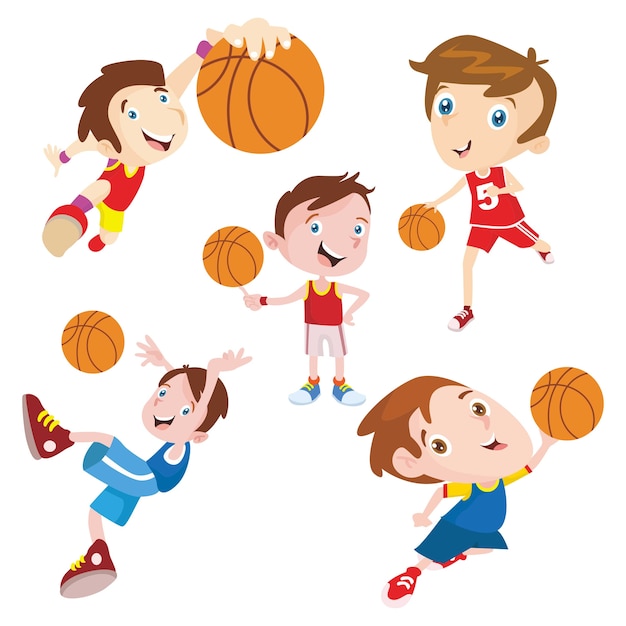 Plik wektorowy basketball kids player sport