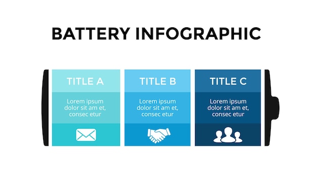 Bateria Wektor Infografika Koncepcja Energii Szablon Prezentacji Wykres Wykres