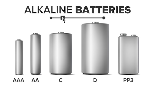 Plik wektorowy baterie alkaliczne