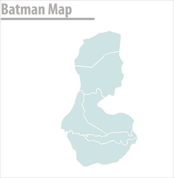 Batman Mapa Ilustracja Wektorowa Miasto Turcji