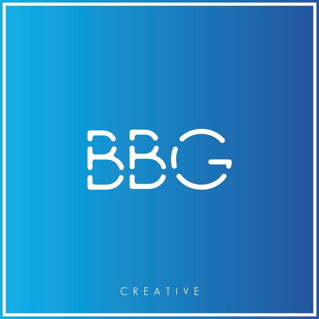 Plik wektorowy bbg creative vector latter logo design minimal latter logo premium wektor ilustracja monogram