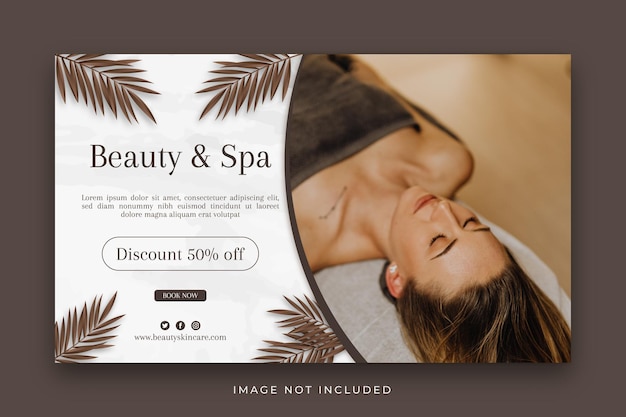 Beauty And Spa Banner Szablon Postu W Mediach Społecznościowych