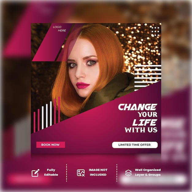 Beauty Flyer Instagram Post I Szablon Mediów Społecznościowych