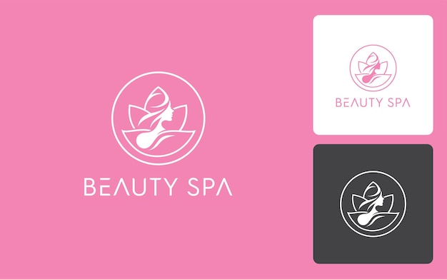 Beauty Spa Nowoczesny I Luksusowy Wektor Logo