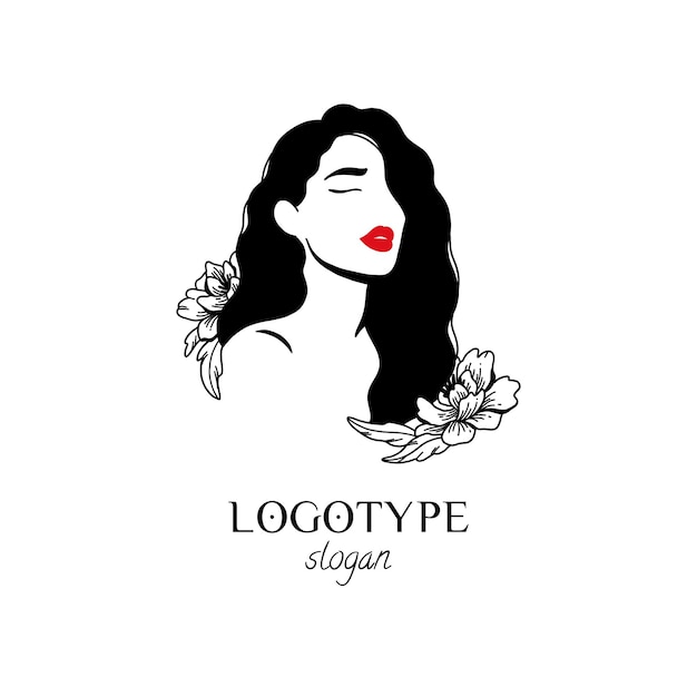 Beautyful Ręcznie Rysowane Logotyp Kobiety