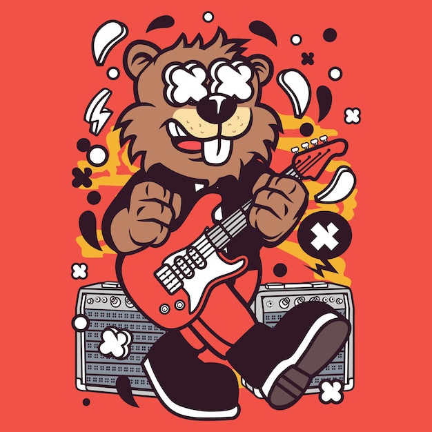 Plik wektorowy beaver rocker