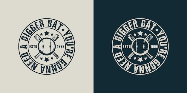 Plik wektorowy będziesz potrzebował większego batvintage typografii baseball t shirt projekt ilustracji