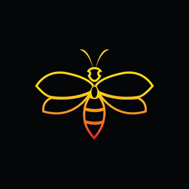 Bee Logo Pomarańczowy żółty