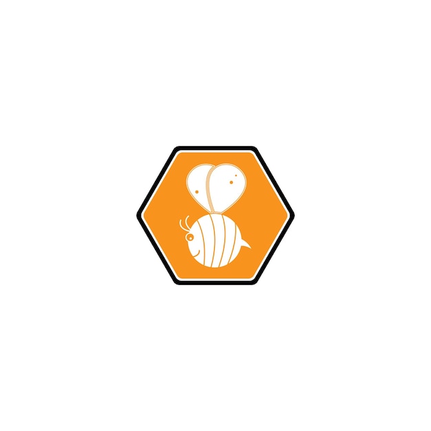 Bee Logo Szablon Wektor Ikona Ilustracja Projekt