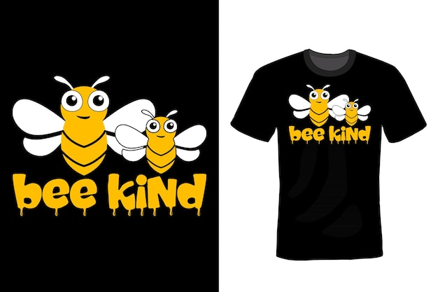 Plik wektorowy bee t shirt projekt typografii vintage