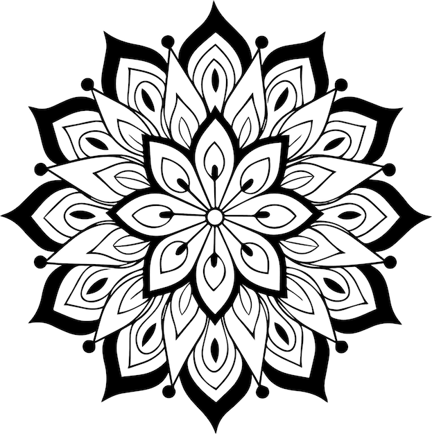 Plik wektorowy beginner mandala diy przez artbypassa