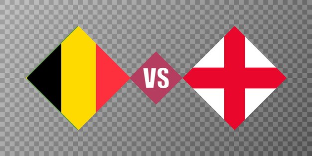 Belgia Vs Anglia Flaga Koncepcja Ilustracji Wektorowych