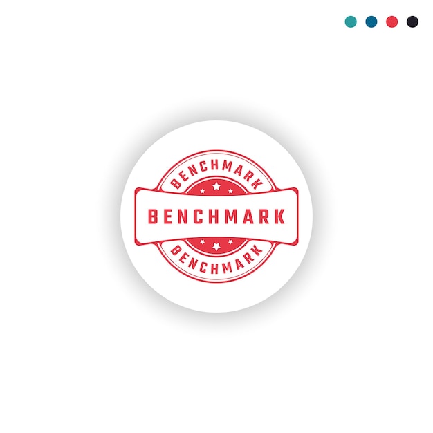 Plik wektorowy benchmark naklejka znak lub pieczęć okrągła etykieta na białym tle