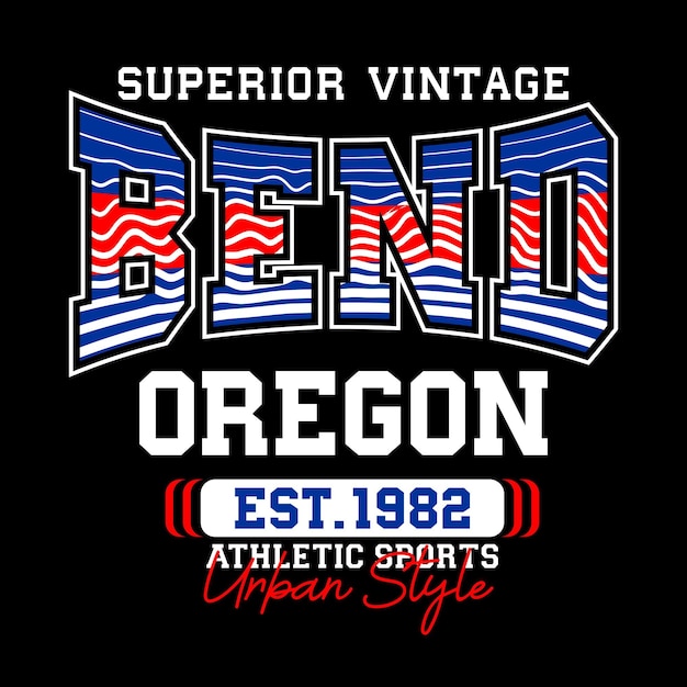 Bend Oregon Projekt Typografii Vintage