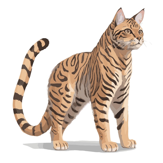 Plik wektorowy bengal cat edytowalna ilustracja wektorowa z edytowalnymi elementami