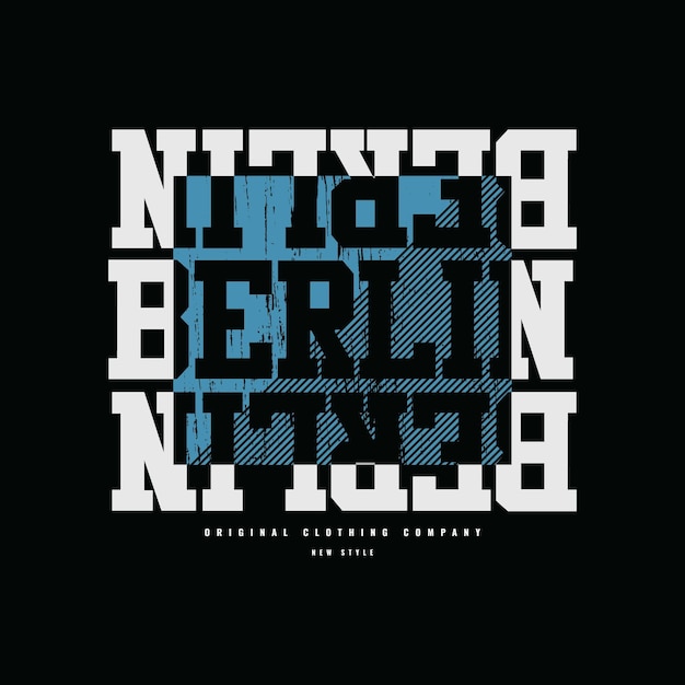 Berlin Typografia Wektor T Shirt Ilustracja Projekt