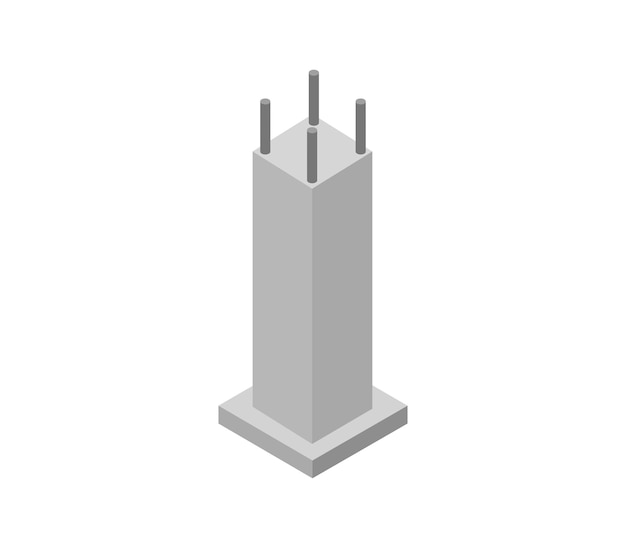 Betonowa kolumna izometryczna