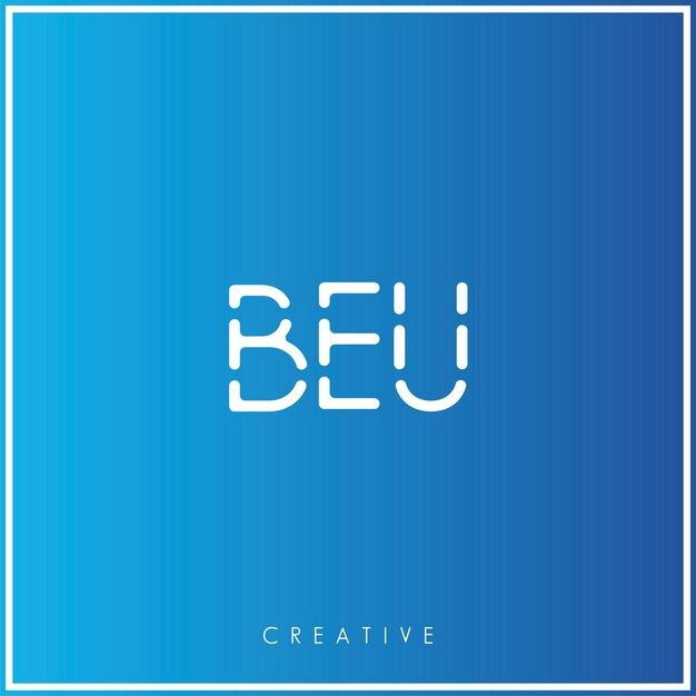 Plik wektorowy beu creative vector latter logo design minimal latter logo premium wektor ilustracja monogram