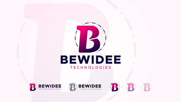 Plik wektorowy bewidee technologies logo design litera b logo