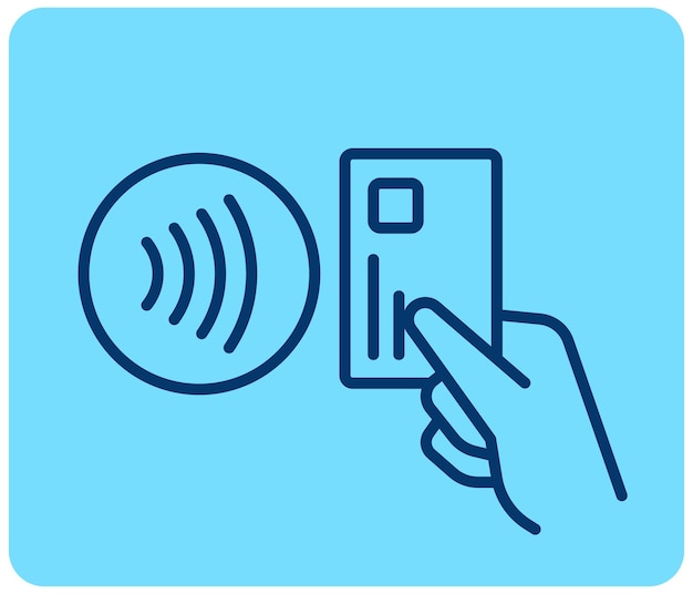Plik wektorowy bezkontaktowe metody płatności inteligentny telefon komórkowy i bezprzewodowy terminal pos ilustracja