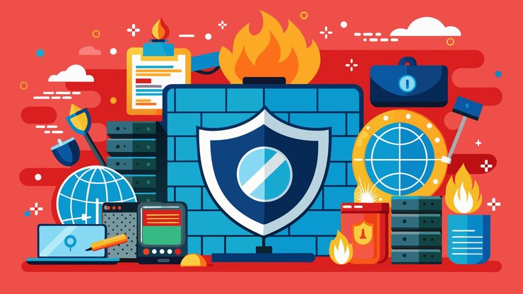 Wektor bezpieczeństwo sieci firewall grafika wektorowa ilustracja format pliku źródłowego eps ikona skalowania bez strat