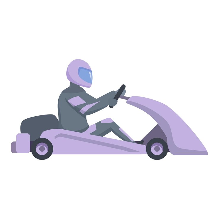 Wektor bezpieczeństwo wózki kierowca ikona wektor kreskówki prędkość automatyczna