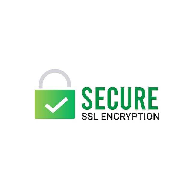 Bezpieczne Logo Szyfrowania Ssl, Ilustracja Wektorowa Ikony Bezpiecznego Połączenia, Ikona Certyfikatu Ssl